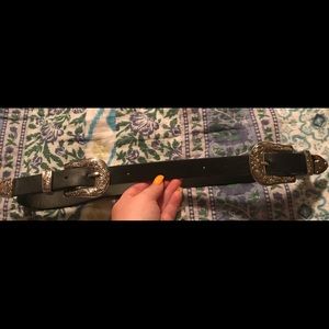 Southwestern double buckle belt